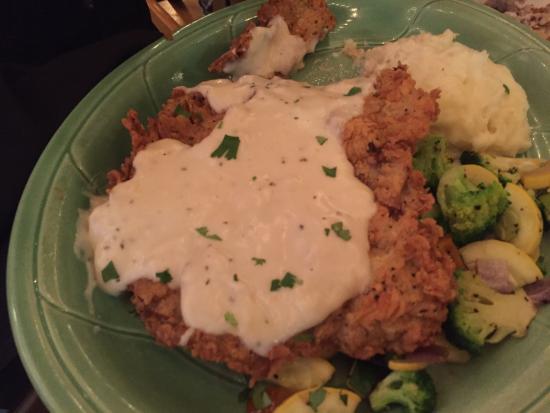 Blue Corn Harvest & Bar Grill Cedar Park signature dishes Verde Chicken Enchiladas
Chicken Fried Chicken
Blue Corn Crust Crispy Salmon